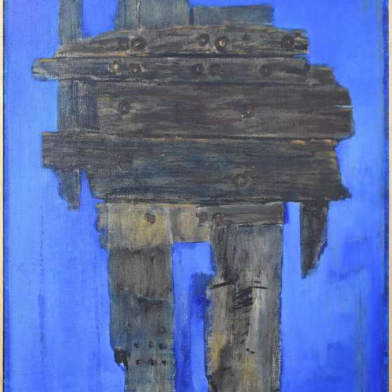 Bohdan Borowski, Bez tytułu, niedatowany, olej na płótnie, 96 x 76 cm, własność p. Doroty Borowskiej