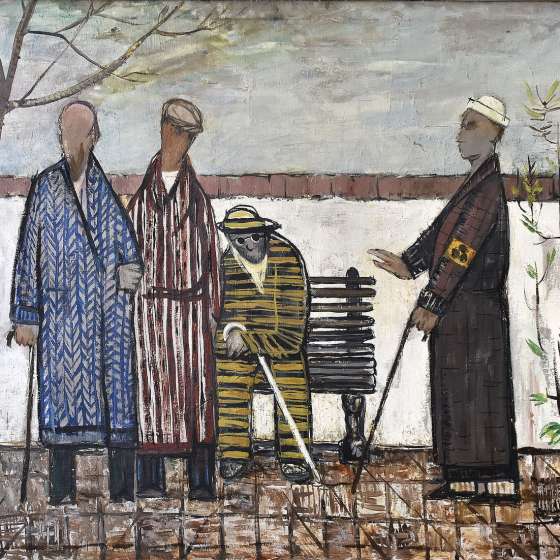 Bohdan Borowski, Spacer, 1957, olej na płótnie, 73 x 100 cm, własność p. Doroty Borowskiej