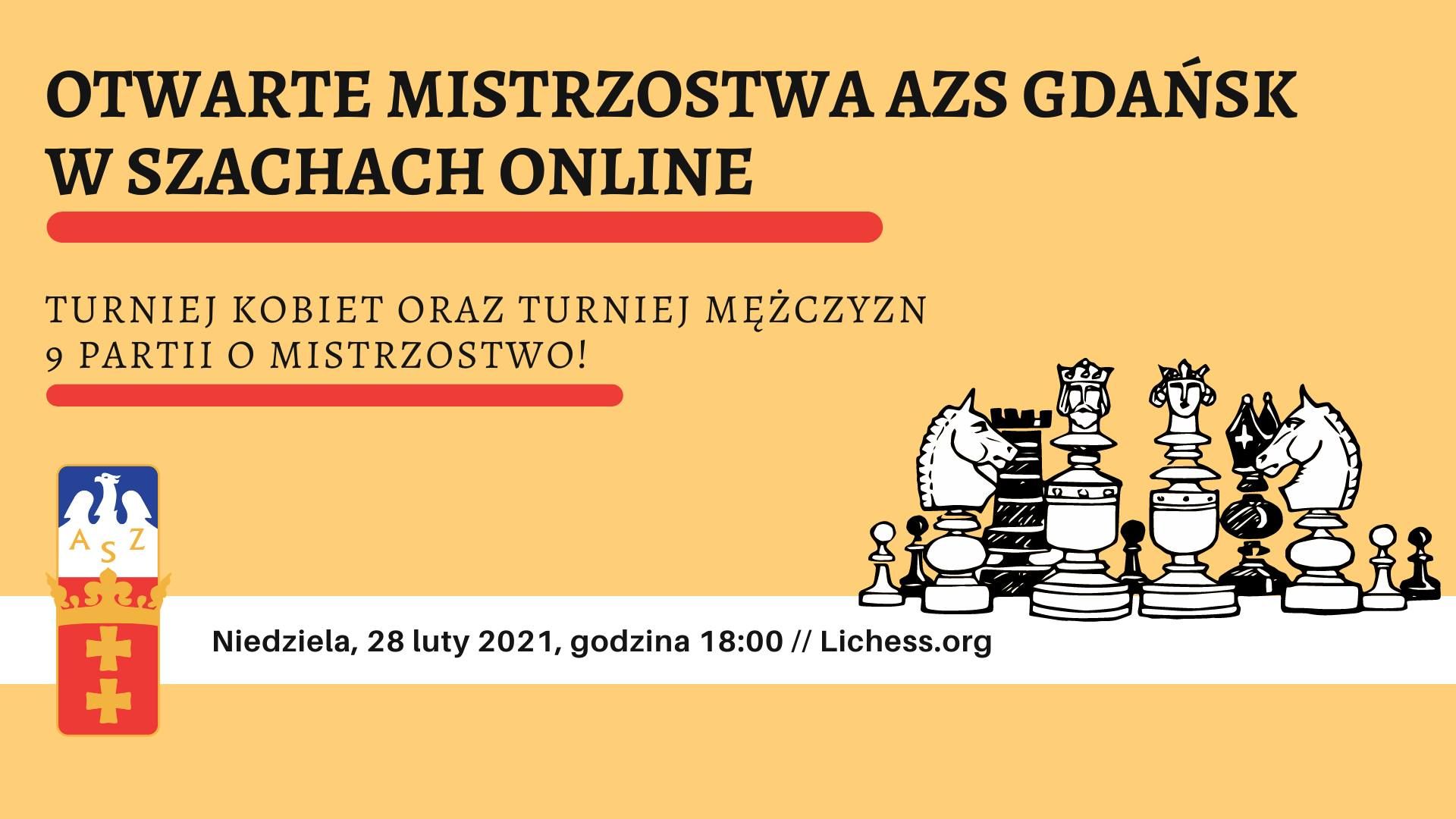 Otwarte Mistrzostwa AZS Gdańsk w Szachach Online