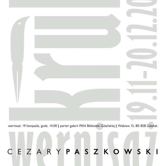 Wystawa prac prof. Cezarego Paszkowskiego. Szary Kruk - 1